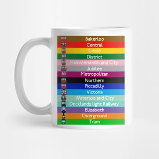 London Underground Subway Lines Mug